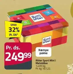 Fleggaard Ritter Sport Mini i Metaldåse, DKK 249.99 tilbud
