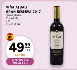 Scandinavian Park VIÑA ALBALI GRAN RESERVA 2017, DKK 49.99 tilbud