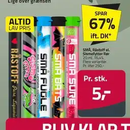 Fleggaard SMÅ, Råstoff el. Sismofytter Rør, DKK 5 tilbud