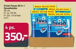 Fleggaard Finish Power All in 1 Opvasketabs, DKK 350 tilbud