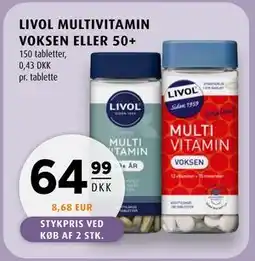 Scandinavian Park LIVOL MULTIVITAMIN VOKSEN ELLER 50+, DKK 64.99 tilbud