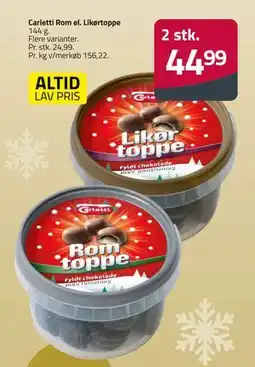 Fleggaard Carletti Rom el. Likørtoppe, DKK 44.99 tilbud