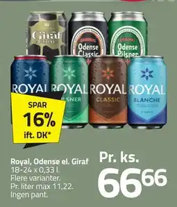 Fleggaard Royal, Odense el. Giraf, DKK 66.66 tilbud