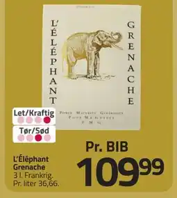 Fleggaard L’Éléphant Grenache, DKK 109.99 tilbud