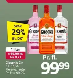 Fleggaard Gibson’s Gin, DKK 99.99 tilbud
