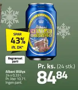 Fleggaard Albani Blålys, DKK 84.84 tilbud