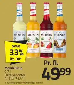 Fleggaard Monin Sirup, DKK 49.99 tilbud
