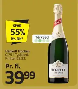Fleggaard Henkell Trocken, DKK 39.99 tilbud
