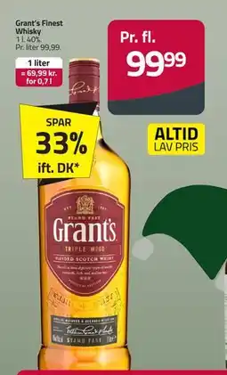 Fleggaard Grant’s Finest Whisky, DKK 99.99 tilbud