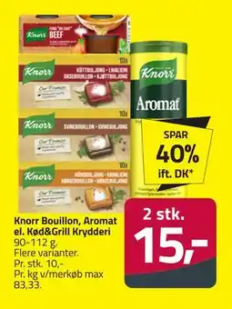 Fleggaard Knorr Bouillon, Aromat el. Kød&Grill Krydderi, DKK 15 tilbud