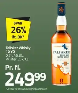 Fleggaard Talisker Whisky 10 YO, DKK 249.99 tilbud