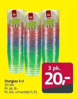 Fleggaard Shotglas 3 cl, DKK 20 tilbud