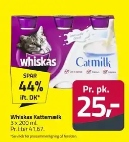 Fleggaard Whiskas Kattemælk, DKK 25 tilbud