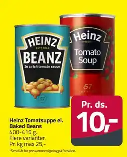 Fleggaard Heinz Tomatsuppe el. Baked Beans, DKK 10 tilbud