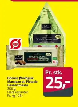 Fleggaard Odense Økologisk Marcipan el. Pistacie Dessertmasse, DKK 25 tilbud