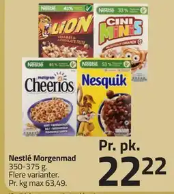 Fleggaard Nestlé Morgenmad, DKK 22.22 tilbud