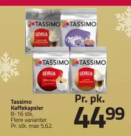 Fleggaard Tassimo Kaffekapsler, DKK 44.99 tilbud