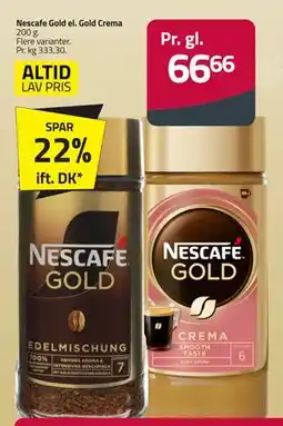 Fleggaard Nescafe Gold el. Gold Crema, DKK 66.66 tilbud
