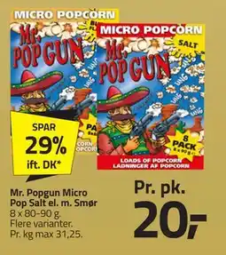 Fleggaard Mr. Popgun Micro Pop Salt el. m. Smør, DKK 20 tilbud