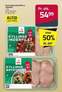 Fleggaard Rose Kylling Brystfilet el. Inderfilet, DKK 54.99 tilbud