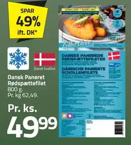 Fleggaard Dansk Paneret Rødspættefilet, DKK 49.99 tilbud