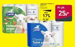 Fleggaard Lambi Classic Toiletpapir el. Køkkenrulle, DKK 25 tilbud