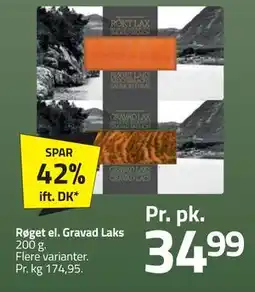 Fleggaard Røget el. Gravad Laks, DKK 34.99 tilbud