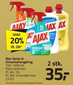 Fleggaard Ajax Spray el. Universalrengøring, DKK 35 tilbud