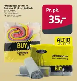 Fleggaard Affaldsposer 20 liter m. Snøreluk 10 pk. el. Karklude, DKK 35 tilbud