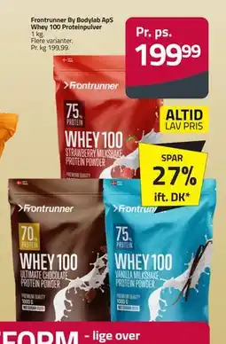 Fleggaard Frontrunner By Bodylab ApS Whey 100 Proteinpulver, DKK 199.99 tilbud