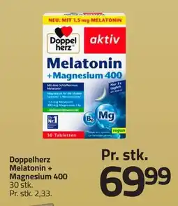 Fleggaard Doppelherz Melatonin + Magnesium 400, DKK 69.99 tilbud