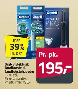 Fleggaard Oral-B Elektrisk Tandbørste el. Tandbørstehoveder, DKK 195 tilbud
