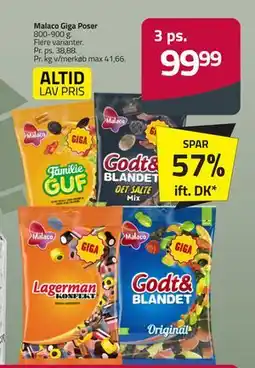 Fleggaard Malaco Giga Poser, DKK 99.99 tilbud