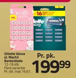 Fleggaard Gillette Venus el. Mach3 Barberblade, DKK 199.99 tilbud