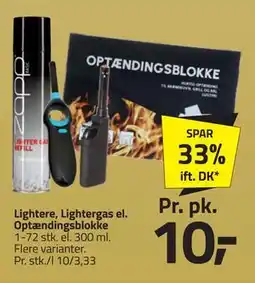 Fleggaard Lightere, Lightergas el. Optændingsblokke, DKK 10 tilbud