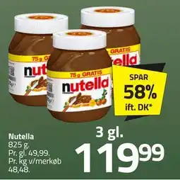Fleggaard Nutella, DKK 119.99 tilbud