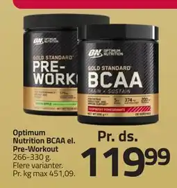 Fleggaard Optimum Nutrition BCAA el. Pre-Workout, DKK 119.99 tilbud