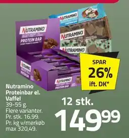 Fleggaard Nutramino Proteinbar el. Vaffel, DKK 149.99 tilbud