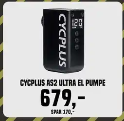 Børkop Cykler Cycplus AS2 Ultra el pumpe, DKK 679 tilbud