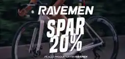 Børkop Cykler SPAR 20%. PÅ ALLE PRODUKTER FRA RAVEMEN tilbud