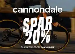 Børkop Cykler SPAR 20%. PÅ ALLE CYKLER FRA CANNONDALE tilbud