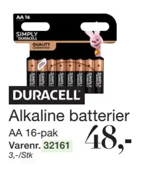 Alkaline batterier, DKK 48