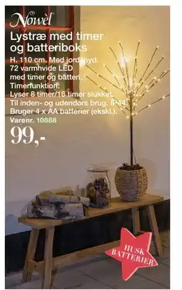 Harald Nyborg Lystræ med timer og batteriboks, DKK 99 tilbud