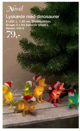 Harald Nyborg Lyskæde med dinosaurer, DKK 79 tilbud