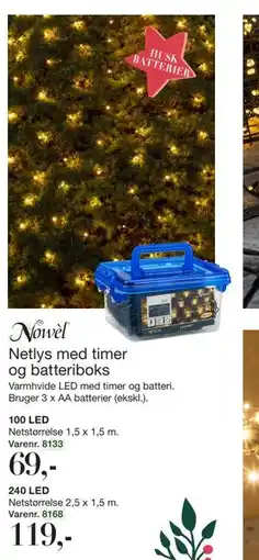 Harald Nyborg Netlys med timer og batteriboks tilbud