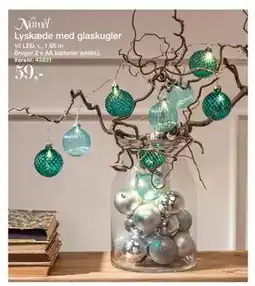 Harald Nyborg Lyskæde med glaskugler, DKK 59 tilbud