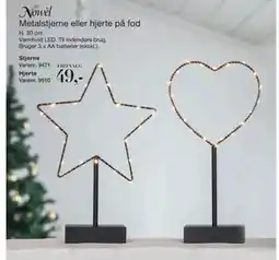 Harald Nyborg Metalstjerne eller hjerte på fod, DKK 49 tilbud