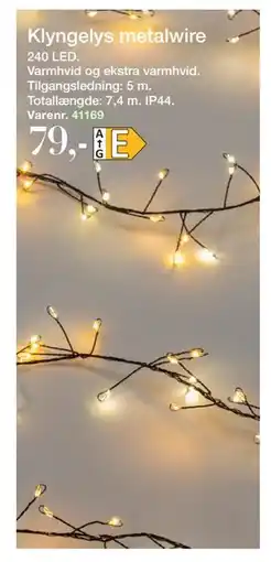 Harald Nyborg Klyngelys metalwire, DKK 79 tilbud