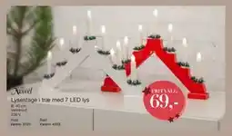 Harald Nyborg Lysestage i træ med 7 LED lys, DKK 69 tilbud