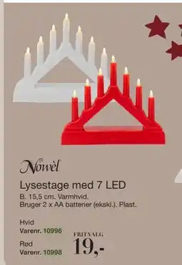 Harald Nyborg Lysestage med 7 LED, DKK 19 tilbud